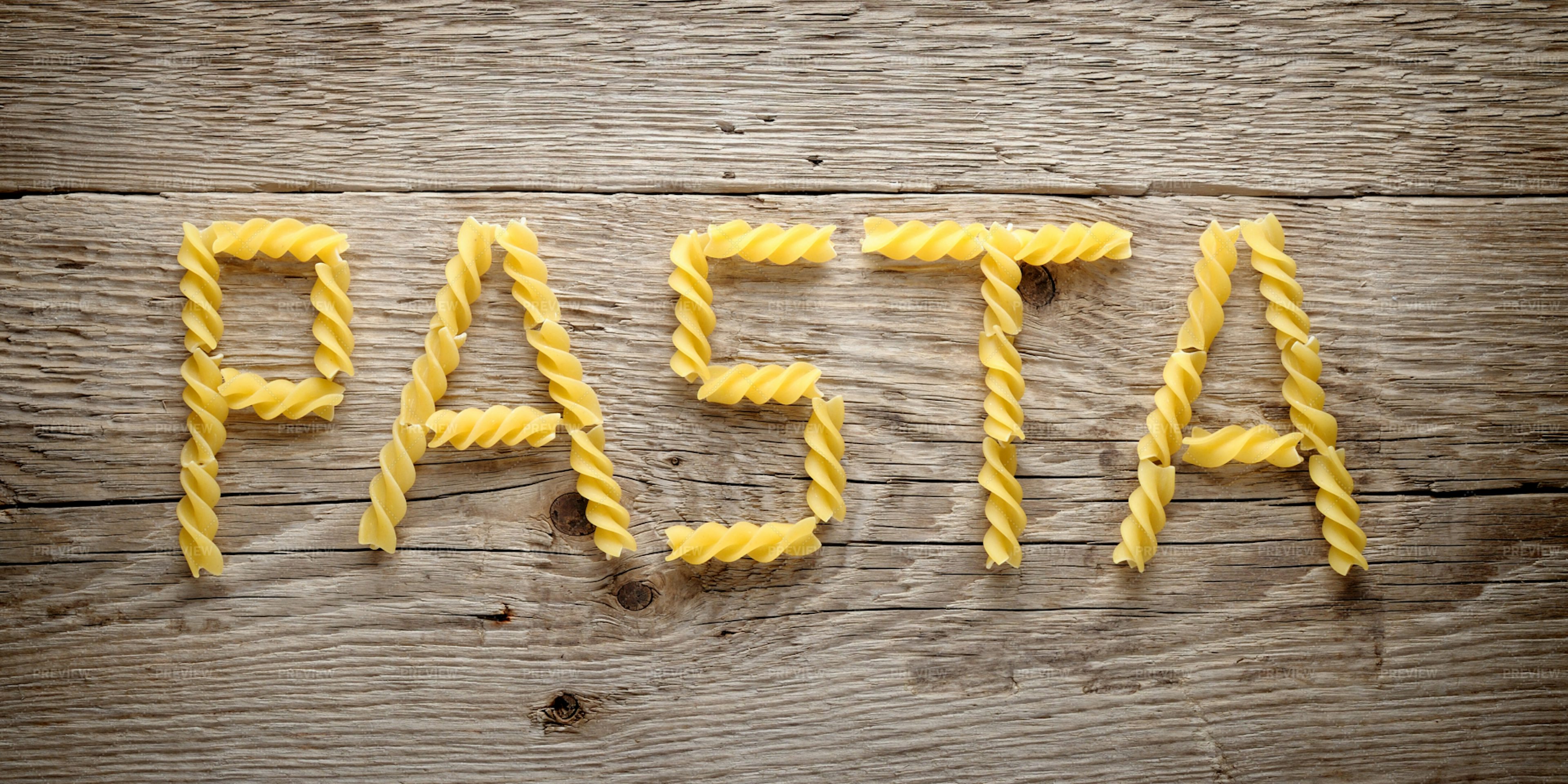 word-pasta-made-of-fusilli-stock-photos-motion-array