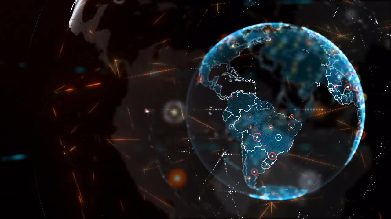 Holographic Globe Projection Stock Motion Graphics Motion Array