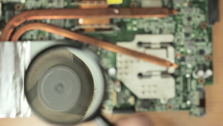 Dirty Fan On Magnifying Glass: Stock Video