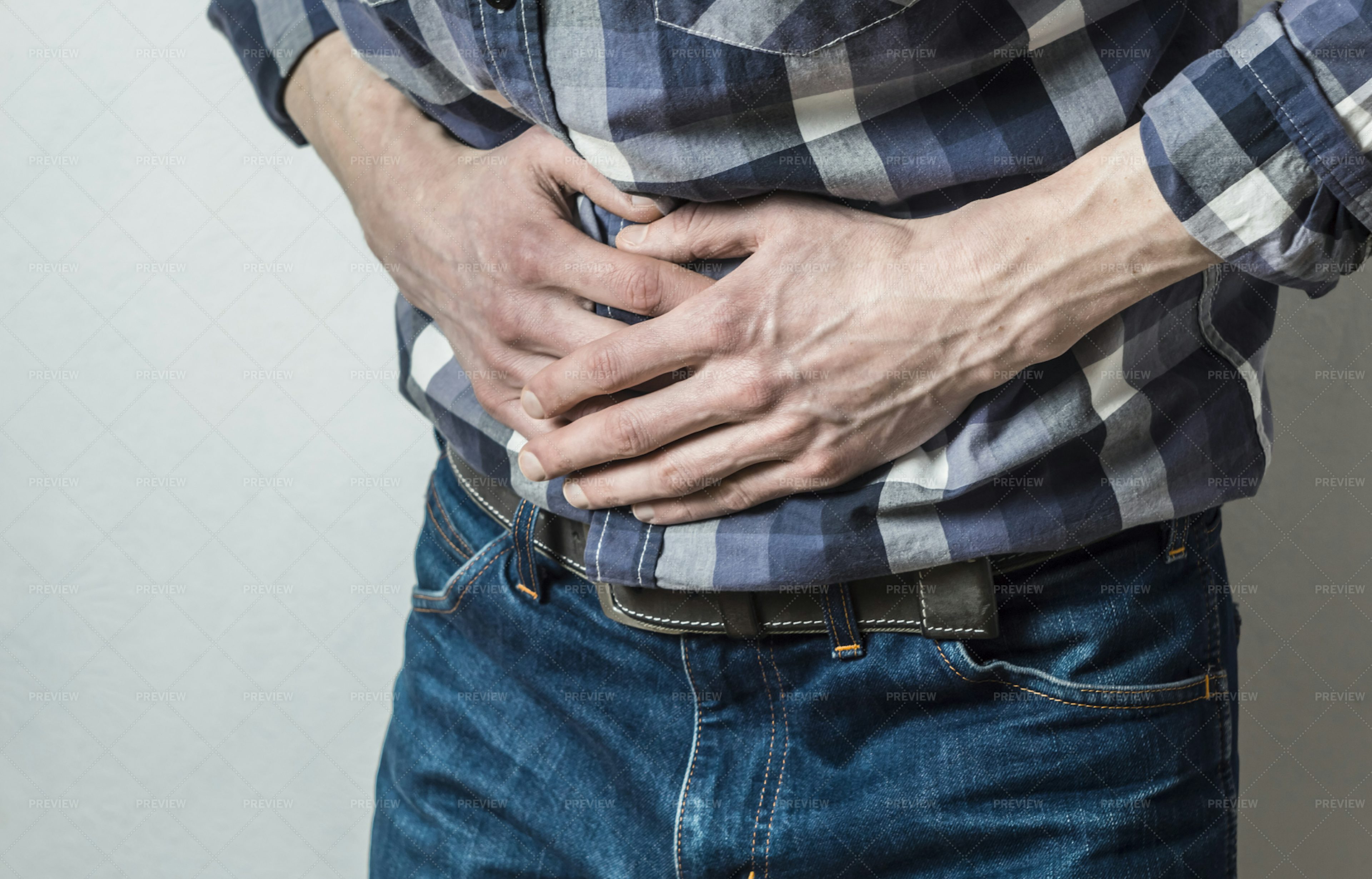 Man With Abdominal Pain - Stock Photos | Motion Array