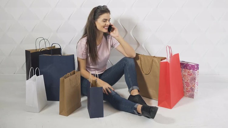 Happy Girl Talking On Cellphone: Stock Video