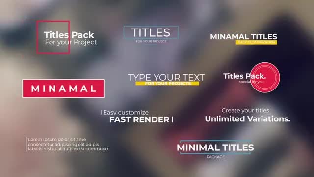 Minimal Titles/Lower Thirds: After Effects Templates