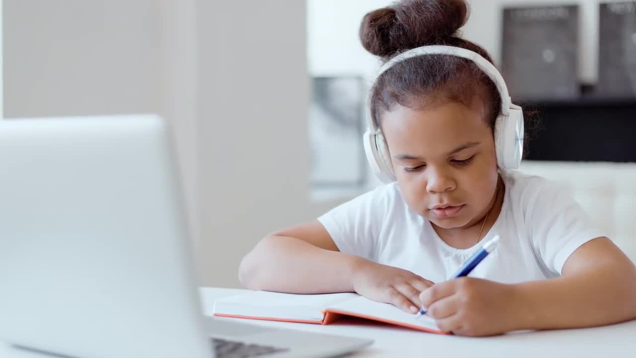 African American Girl Studying - Stock Video | Motion Array