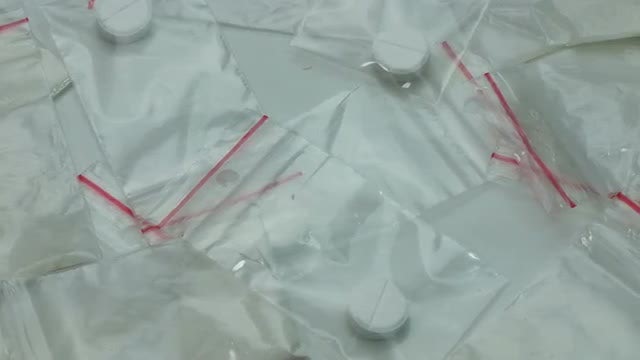 Packets Of Cocaine And Tablets: Stock Video