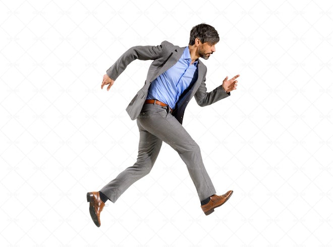 Businessman Walking Very Fast - Stock Photos | Motion Array