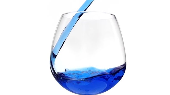 Blue Drink Poured Into Glass - Stock Video | Motion Array