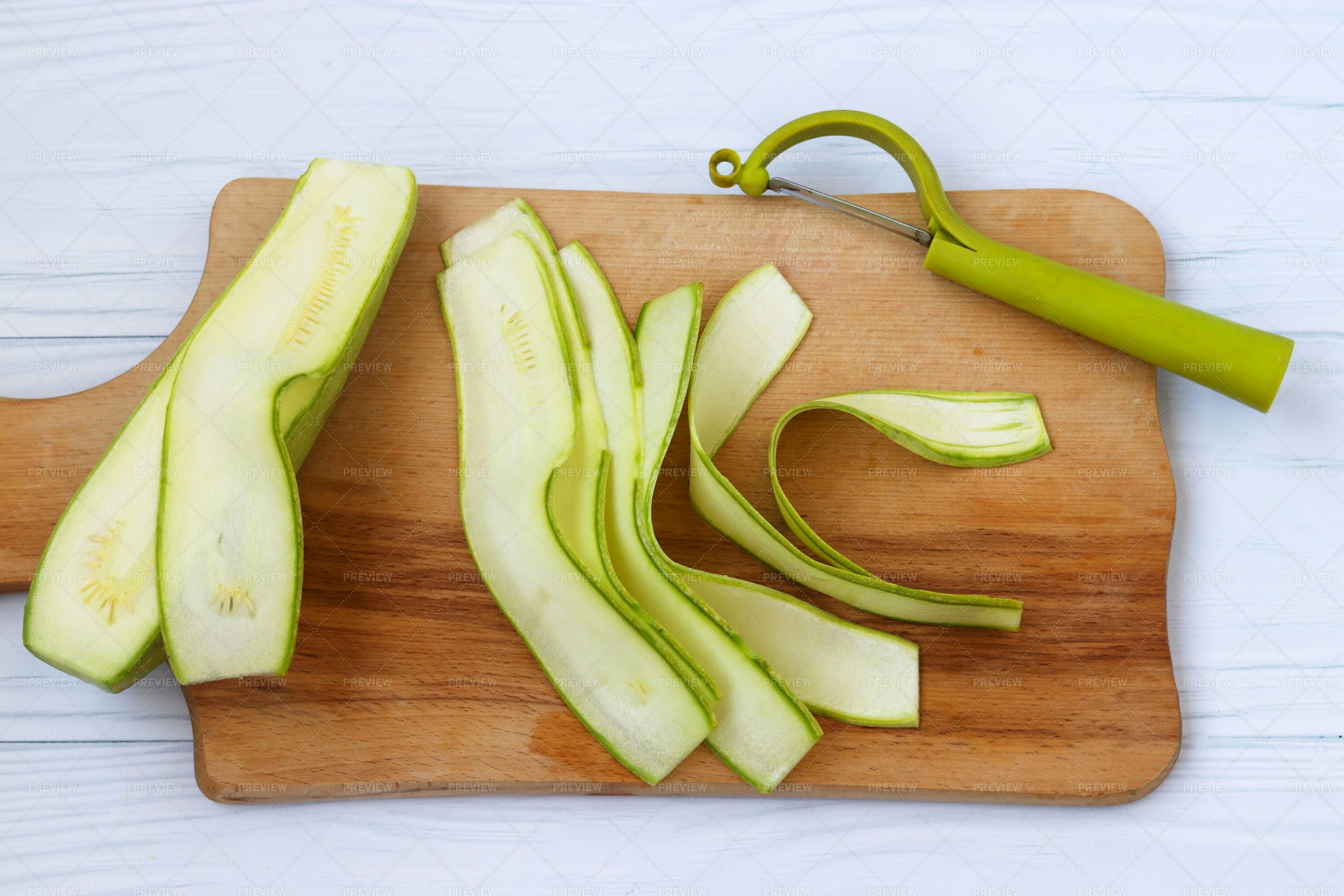 Zucchini Cut With Ribbons - Stock Photos | Motion Array