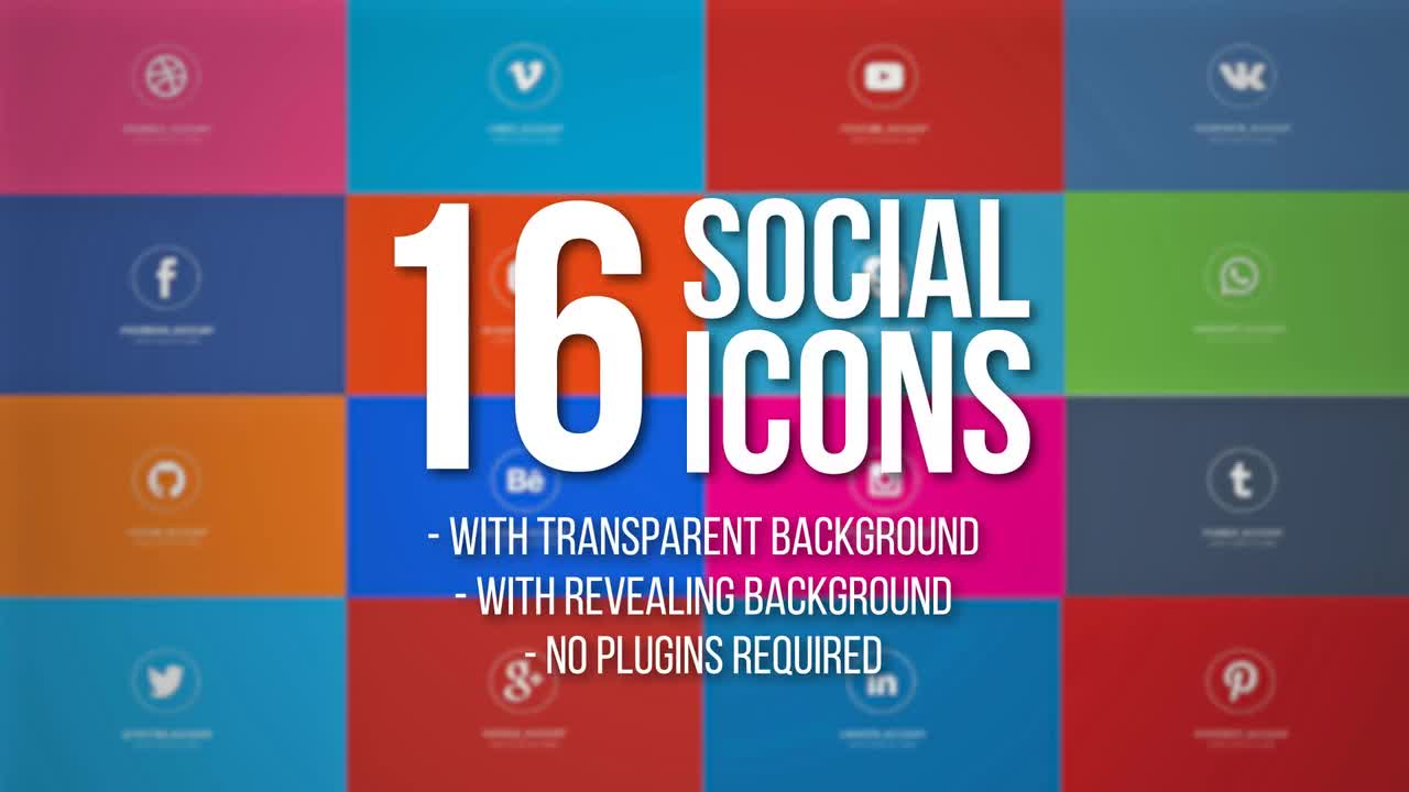 social media animated icons