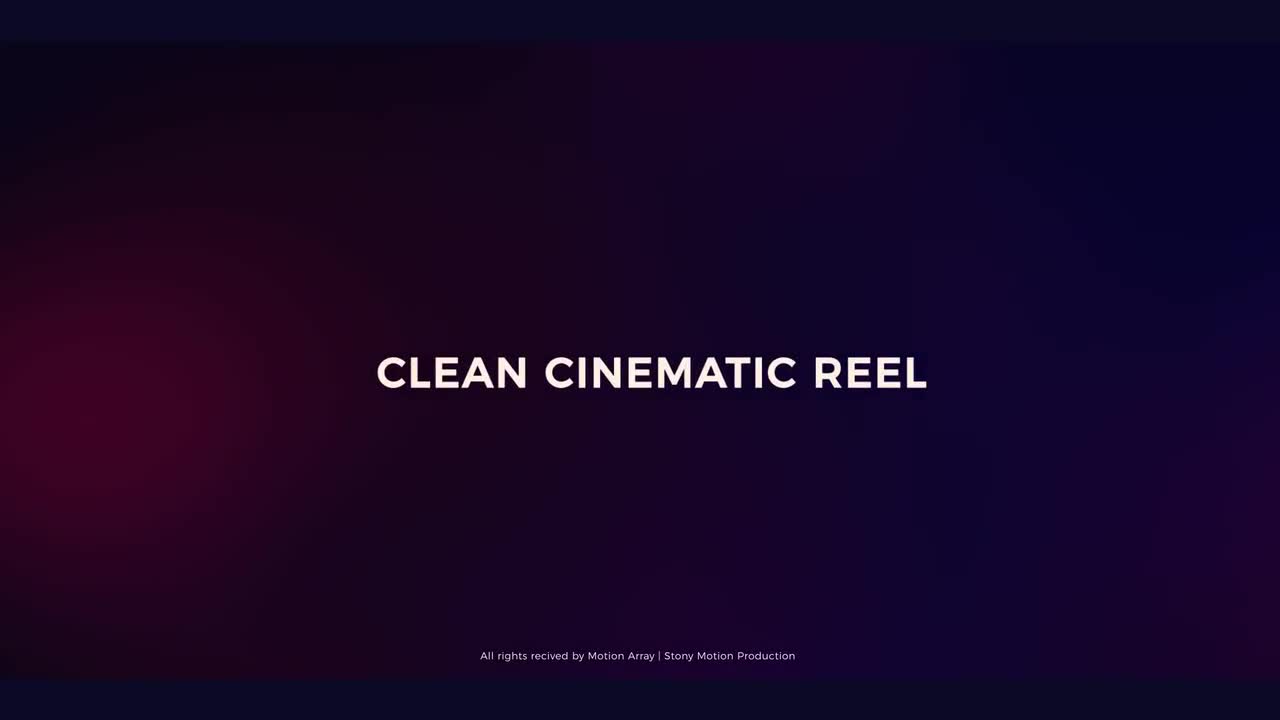 Clean Cinematic Reel After Effects Templates Motion Array