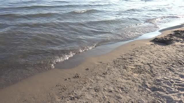 Ocean Waves On Beach Sand: Stock Video