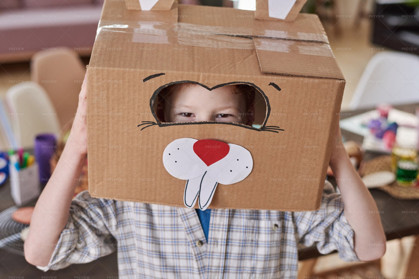 Boy In Rabbit Costume: Stock Photos