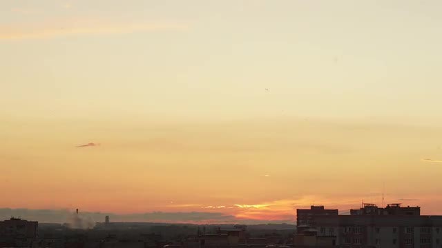 Time Lapse Of Quiet Sunset: Stock Video