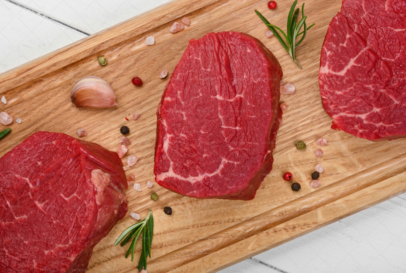 Raw Beef Tenderloin Steaks Stock Photos Motion Array