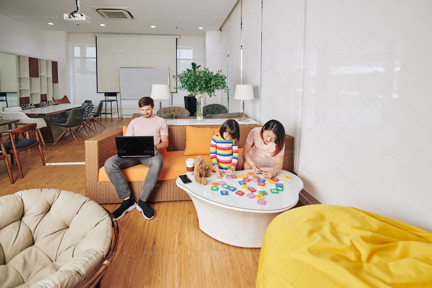 Family Spending Time At Home: Stock Photos
