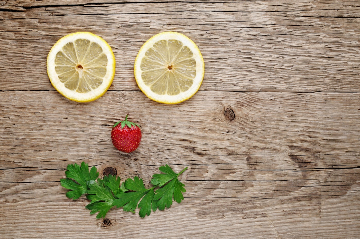 Face Made Of Fruits: Stock Photos