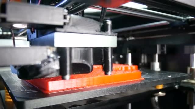 Modern 3D Printer Printing: Stock Video