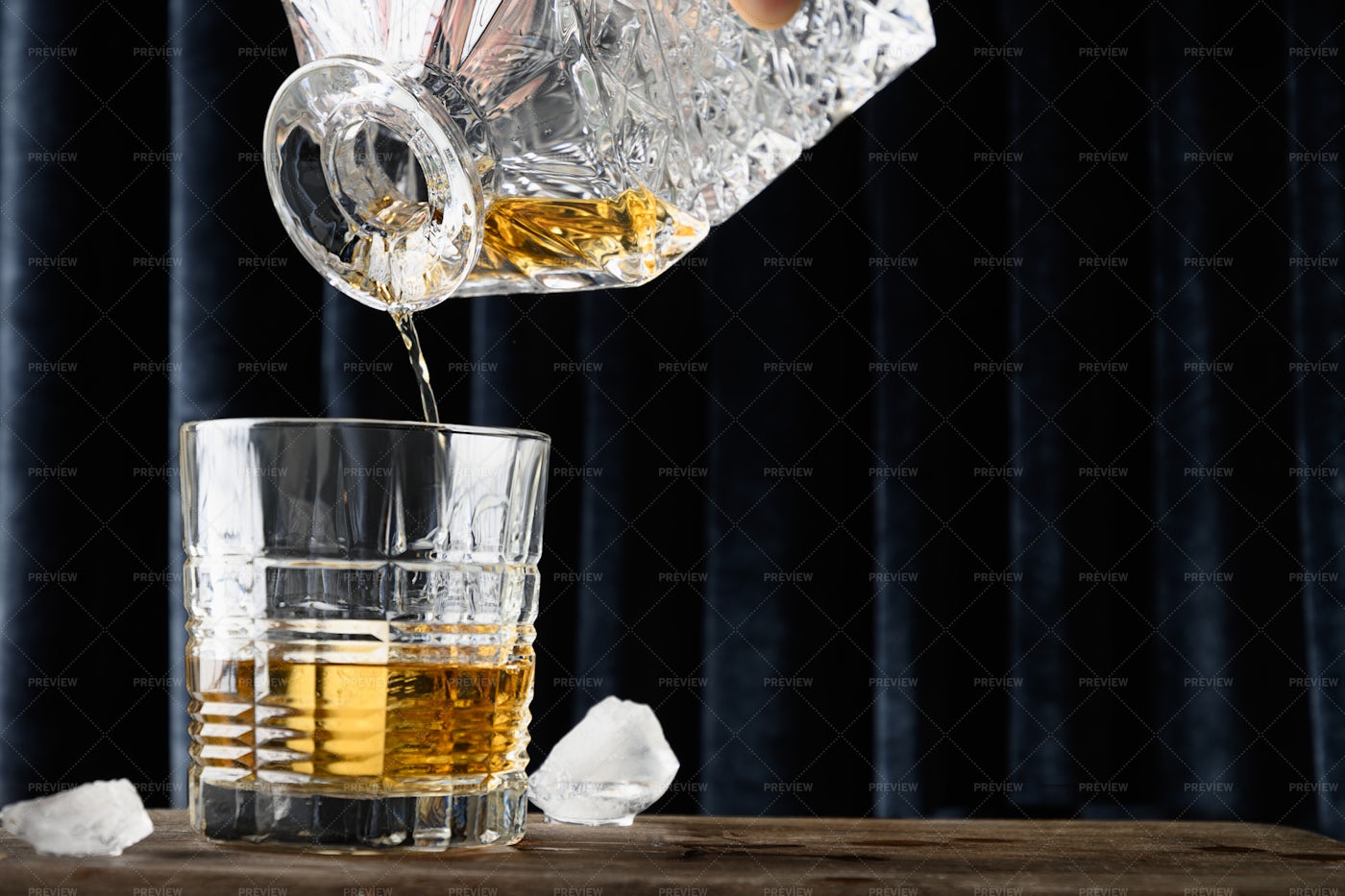 Pouring Cold Whiskey: Stock Photos