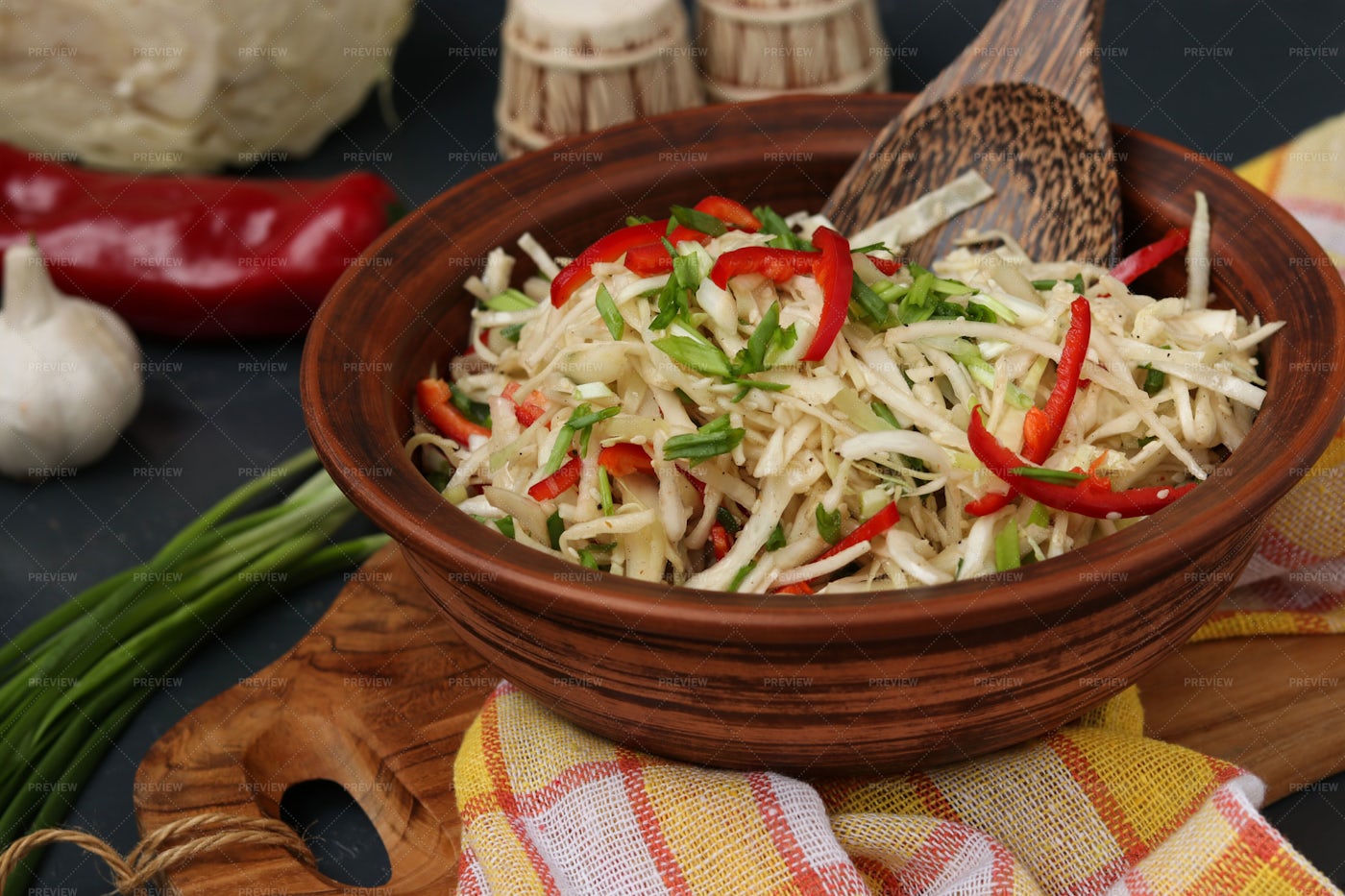 Healthy Cabbage Salad: Stock Photos