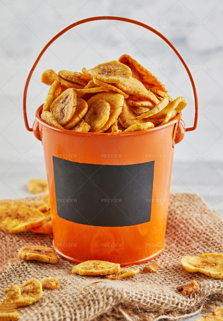 Banana Chips Healthy Food: Stock Photos