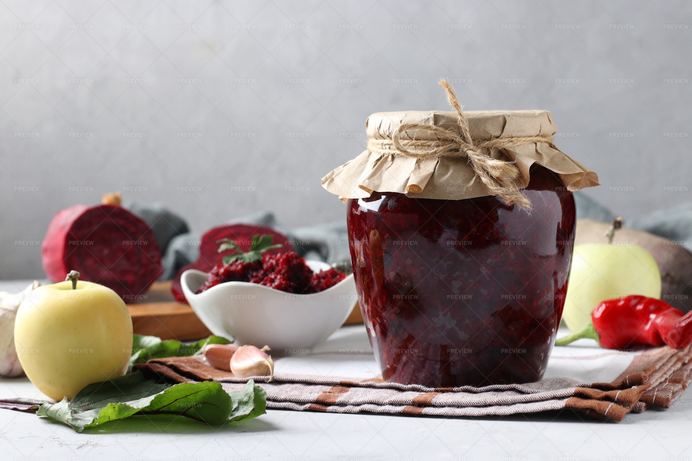 Caviar From Beets And Apples: Stock Photos