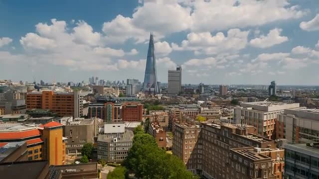 Telephoto Shot Of The Shard In London: Stock Video