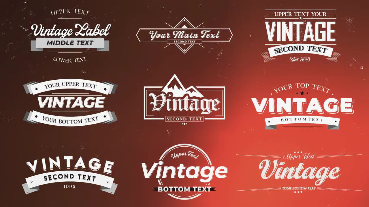 Vintage Labels - After Effects Templates | Motion Array