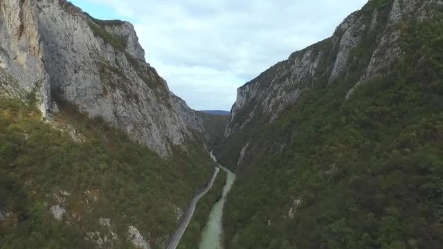 Aerial Shot Of Vrbas River: Stock Video