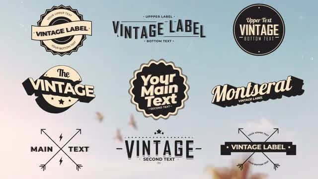 Vintage Labels 3: After Effects Templates