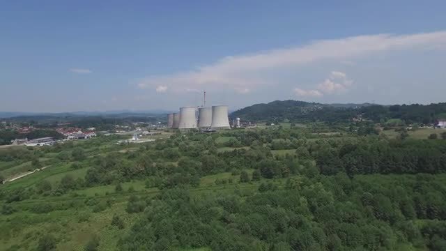 Thermal Power Plant In Forest: Stock Video