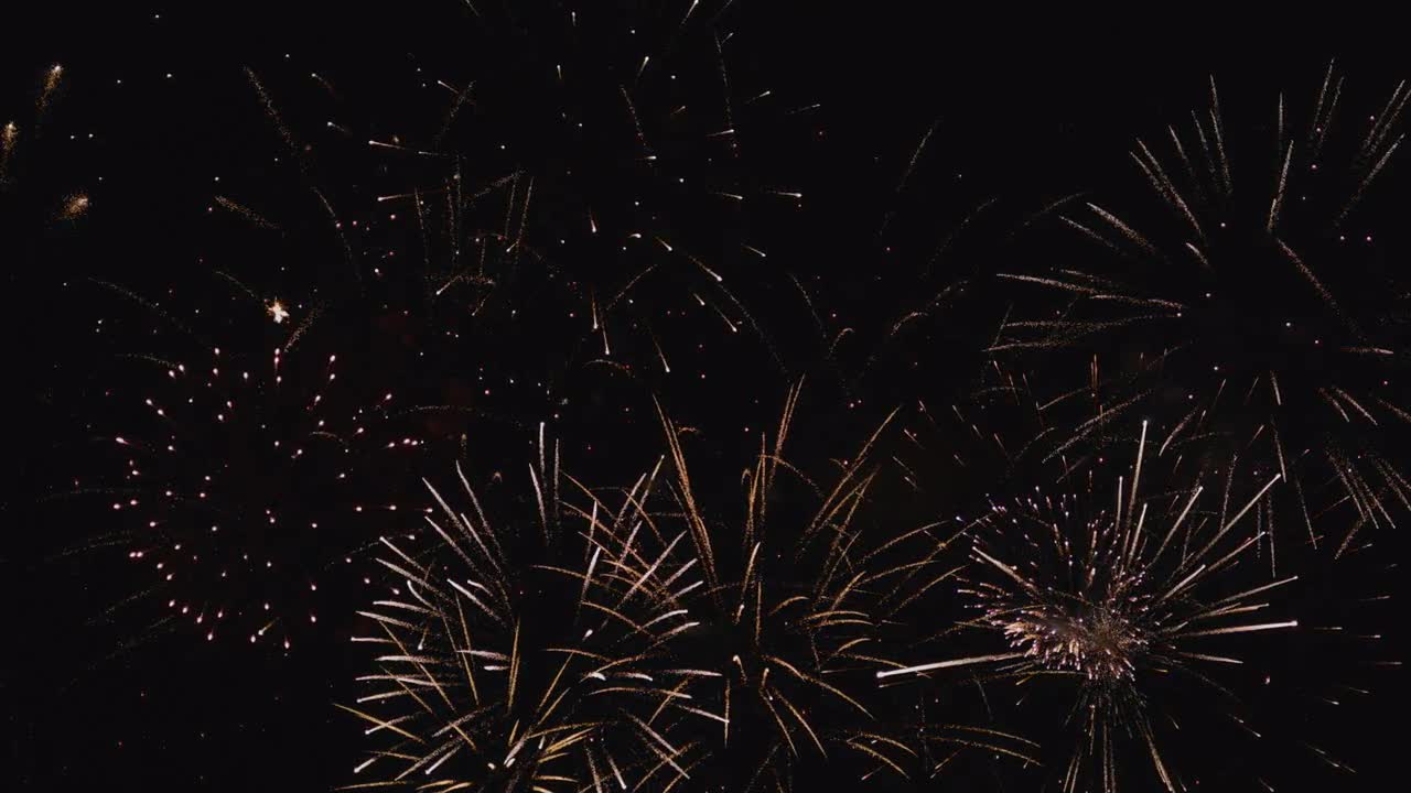 Fireworks On Black Background Stock Video Motion Array
