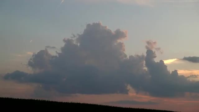 Clouds At Sunset Near Farmer's Field: Stock Video