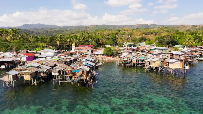 Fishing Village In The Philippines. - Stock Video