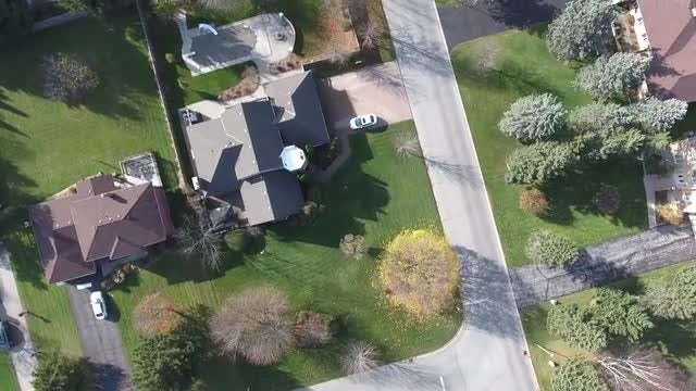 Urban Neighborhood In Fall Aerial: Stock Video