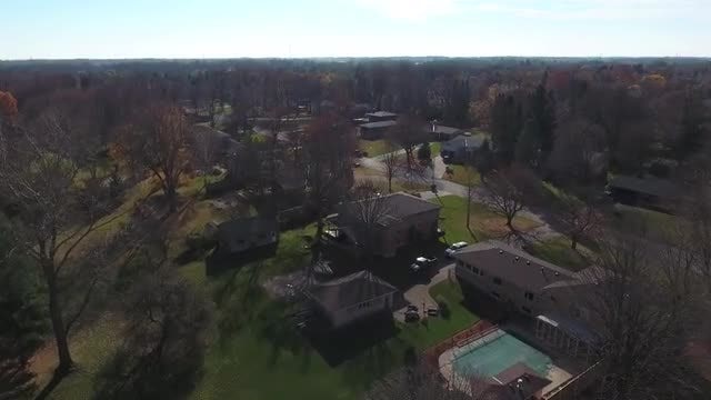 Flying Over Neighborhood Autumn: Stock Video