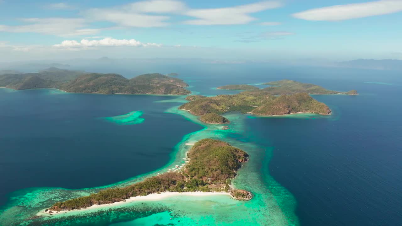 Aerial View Tropical Islands   Stock Video | Motion Array