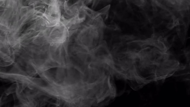 White Smoke On Black Background