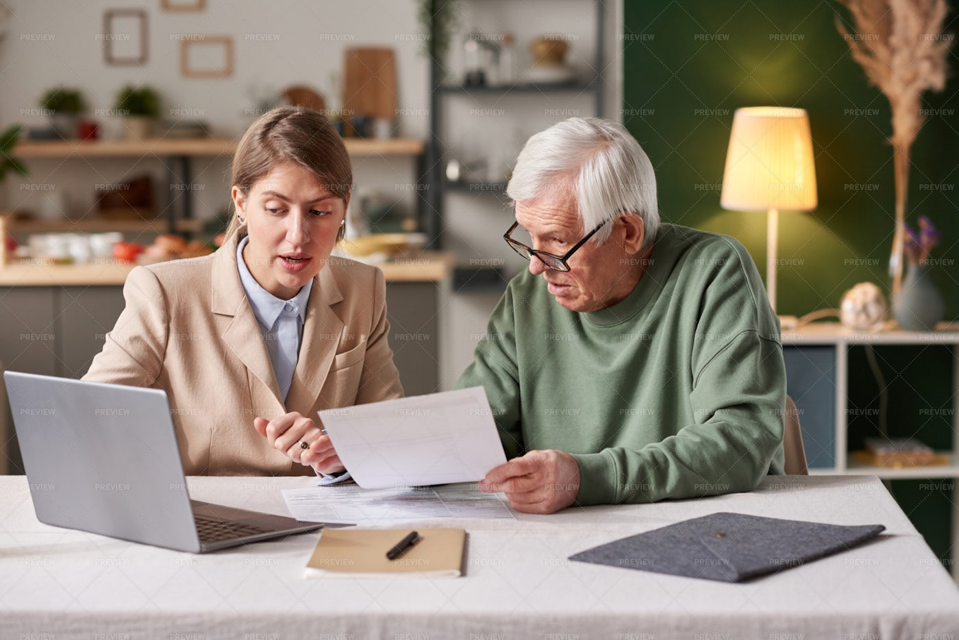 Financial Consultation With Woman: Stock Photos