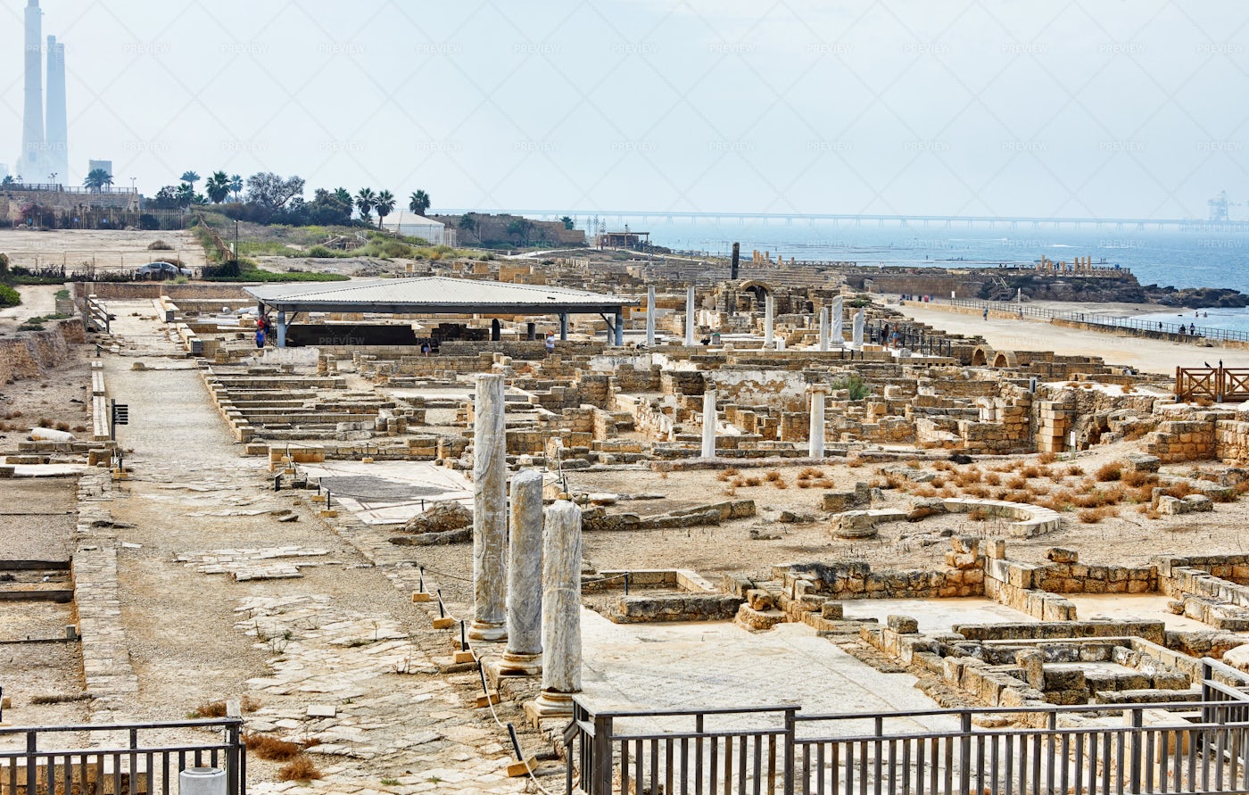 View Of Excavations Of Herod's Palace: Stock Photos
