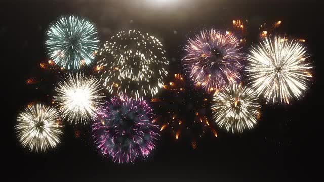 3D Animation Of Fireworks - Stock Motion Graphics | Motion Array