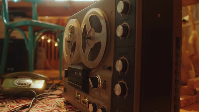 Old Audio Tape Recorder - Stock Video