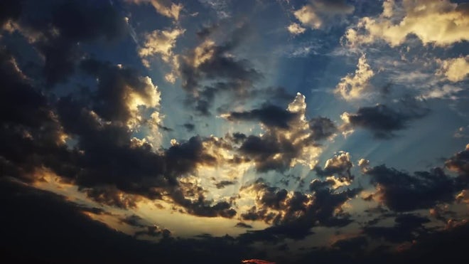Timelapse sunset soft clouds