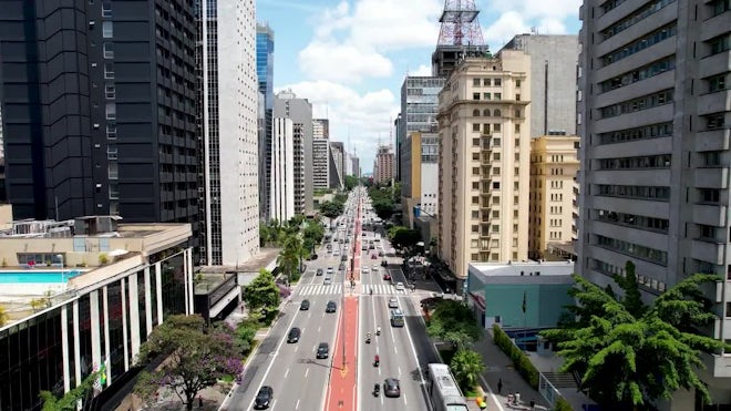 Paulista Avenue - São Paulo, Brasil. Stock Photo