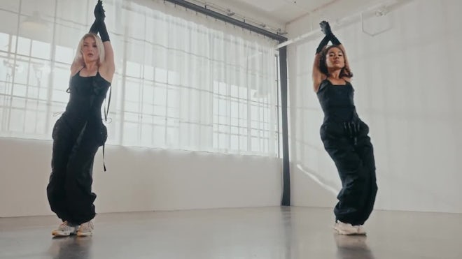 Women In A Studio Dancing In Sync - Stock Video